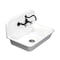 Gourmetier Arcticstone 30" Solid Surface Farmhouse Kitchen Sink W/Backsplash, Wht GKTA302119 - alternate 2
